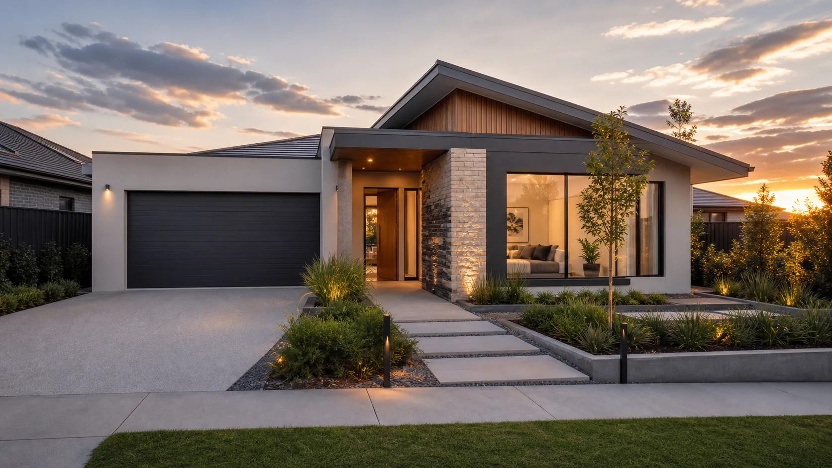 Illustrative residential home exterior and extension design